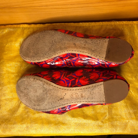 Tory Burch Ballet Flats Red Patent 8 - Picture 5 of 8